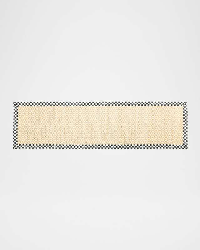 Courtly Check Natural Honeycomb Jute Rug, 3' x 9'